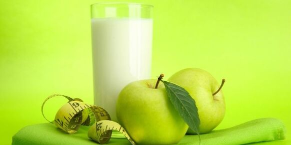 kefir and apples to lose weight