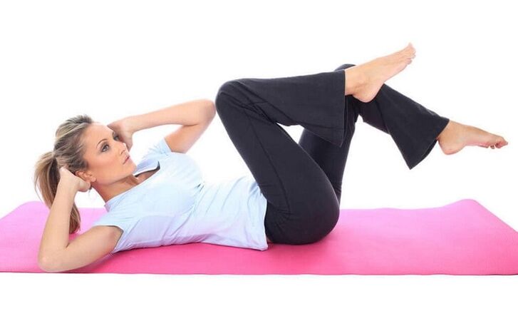 Oblique abdominal exercise to lose weight.