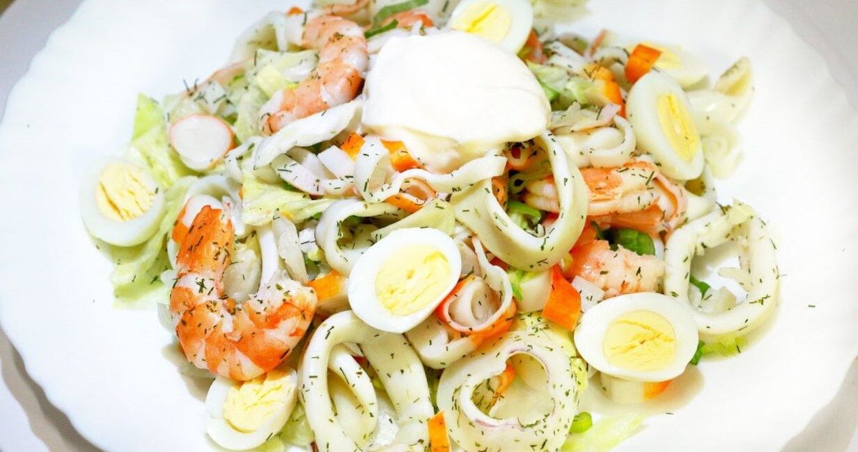 squid dish with a protein diet